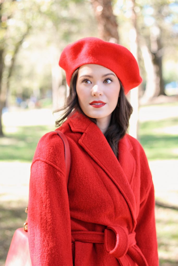 how to wear red from head to toe