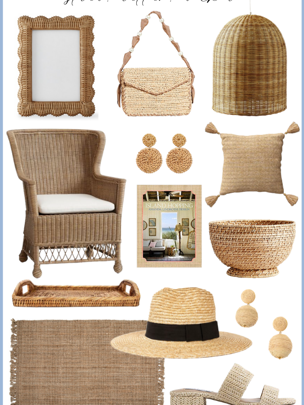 straw rattan and wicker