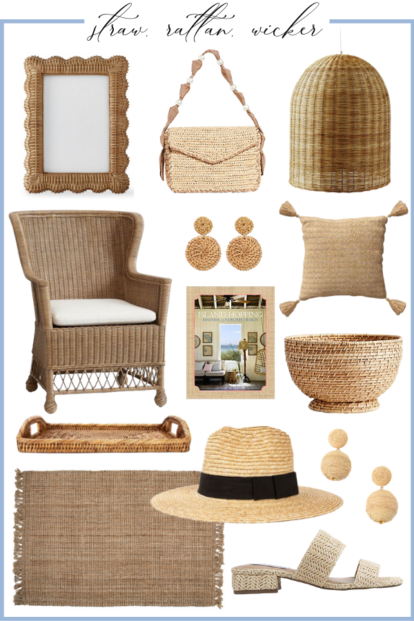 straw rattan and wicker